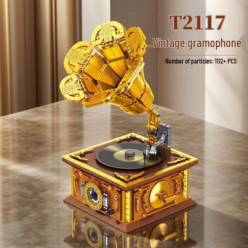 High-Density Retro Pendulum Clock Compatible with LEGO Model Assembly, Nostalgic Gift for Men and Women