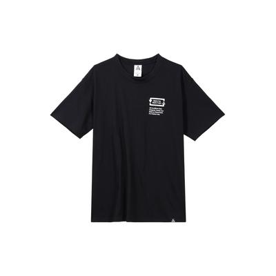 Sport Round Neck Printed Short Sleeve T-Shirt Men Tops Black FV3491-010