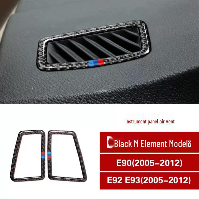 Carbon Fiber Dash Air Outlet Panel Sticker for BMW 3 Series E90/E92/E93