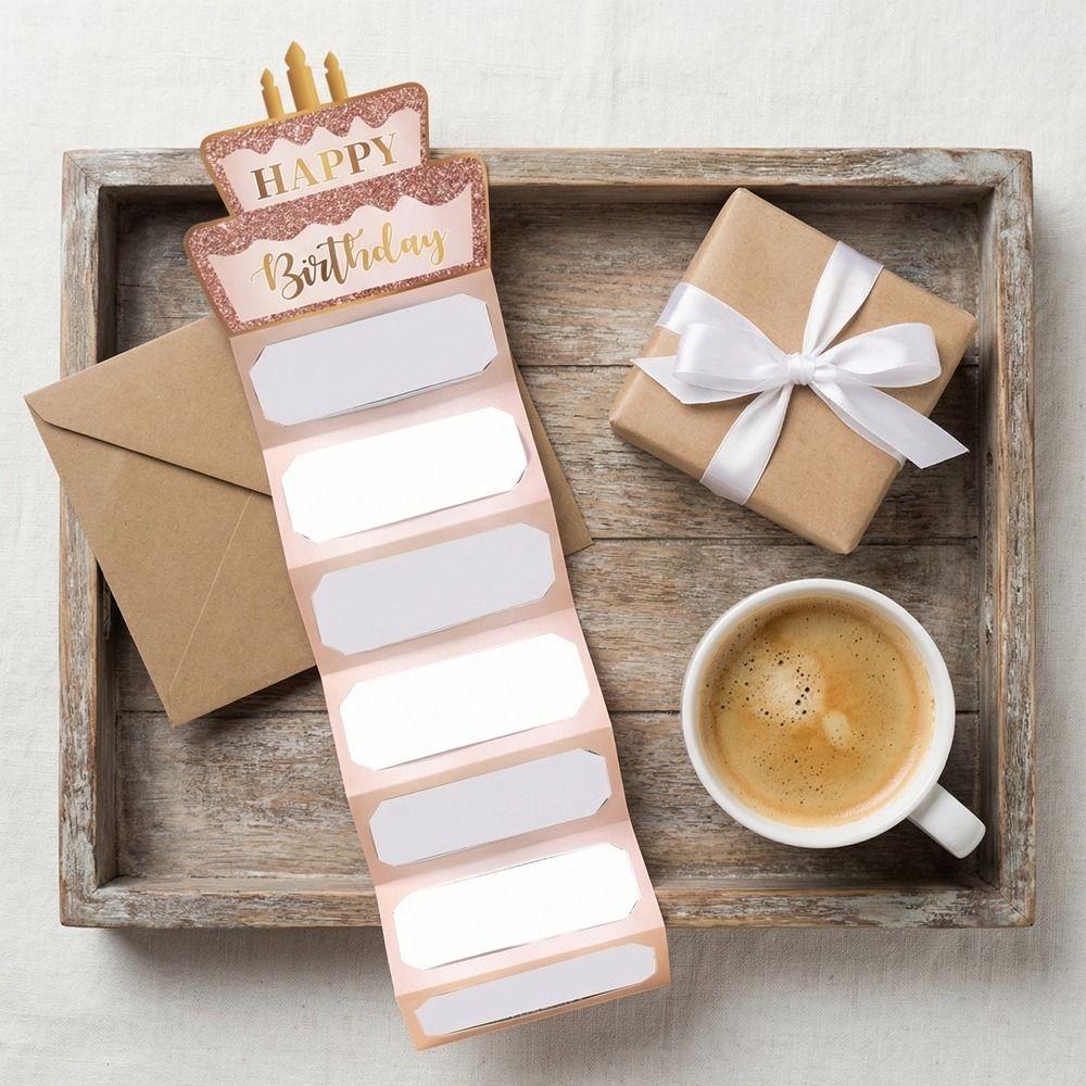 6/7 Slots Birthday Cake Money Card Traditional Cash Envelopes Folding Cash Holder  Wedding Ceremony