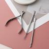 3pcs Nail Cuticle Nipper Scissors Stainless Steel Rainbow Tweezer Clipper Dead Skin Remover Scissor Plier Pusher Tool