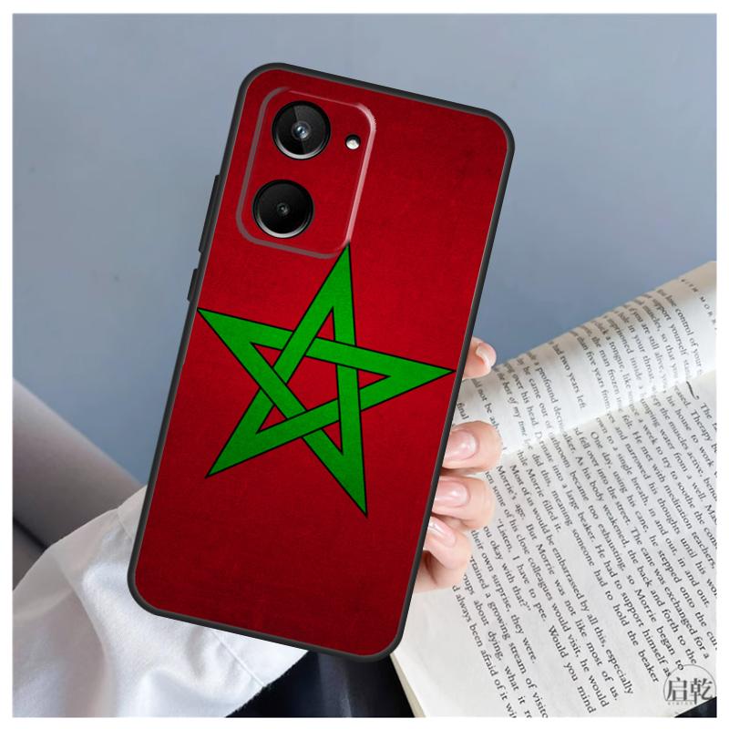

Morocco Moroccan Flag For Realme 15 10 11 13 12 14 Pro Plus C65 C67 C71 C63 C61 C55 C51 C53 C75 GT6 GT7 Pro Case Realme C33