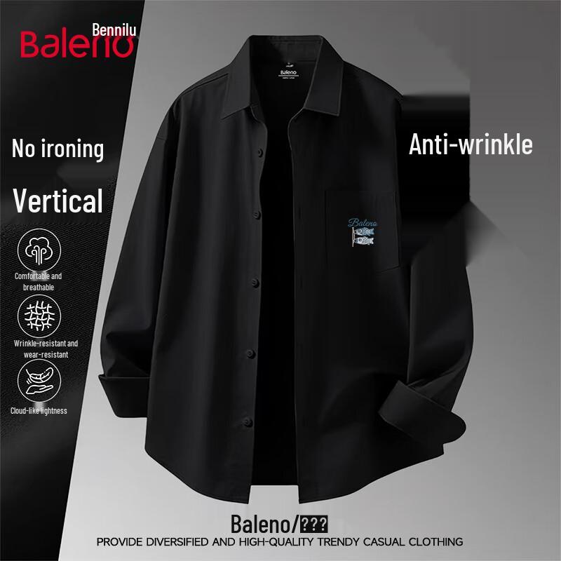 Baleno Men's Casual Long-Sleeve Cardigan Shirt