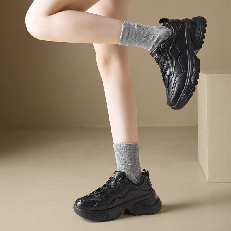 Augustine dad shoes women's 2025 new autumn and winter college style platform sports white shoes casual running shoes