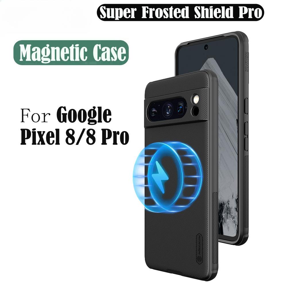 

Чехол MagSafe для Google Pixel 8 Pro, магнитный чехол Frosted Shield Pro, задняя крышка с беспроводной зарядкой для Google Pixel8