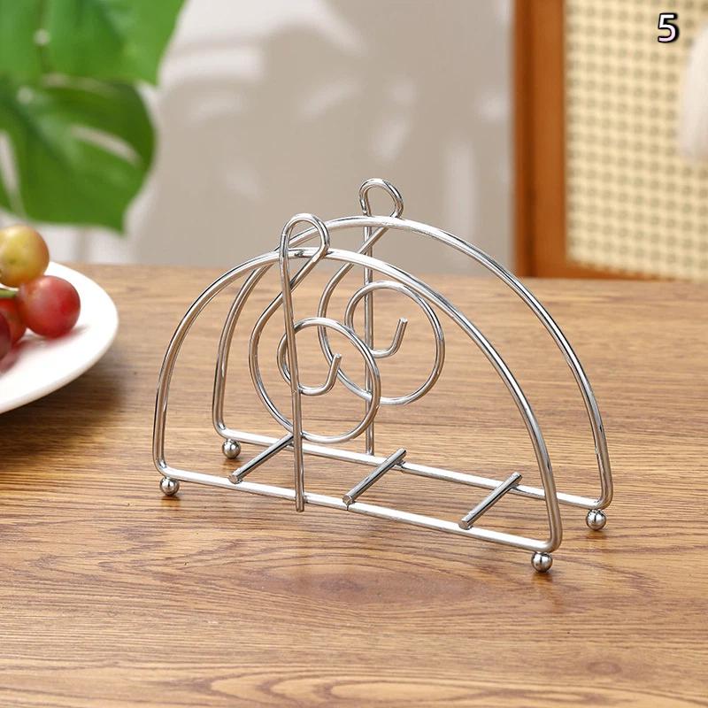 Elegant Metal Iron Napkin Holder Paper Drawer Storage Bracket Organizer For Kitchen Home Restaurant Tabletop Accessory