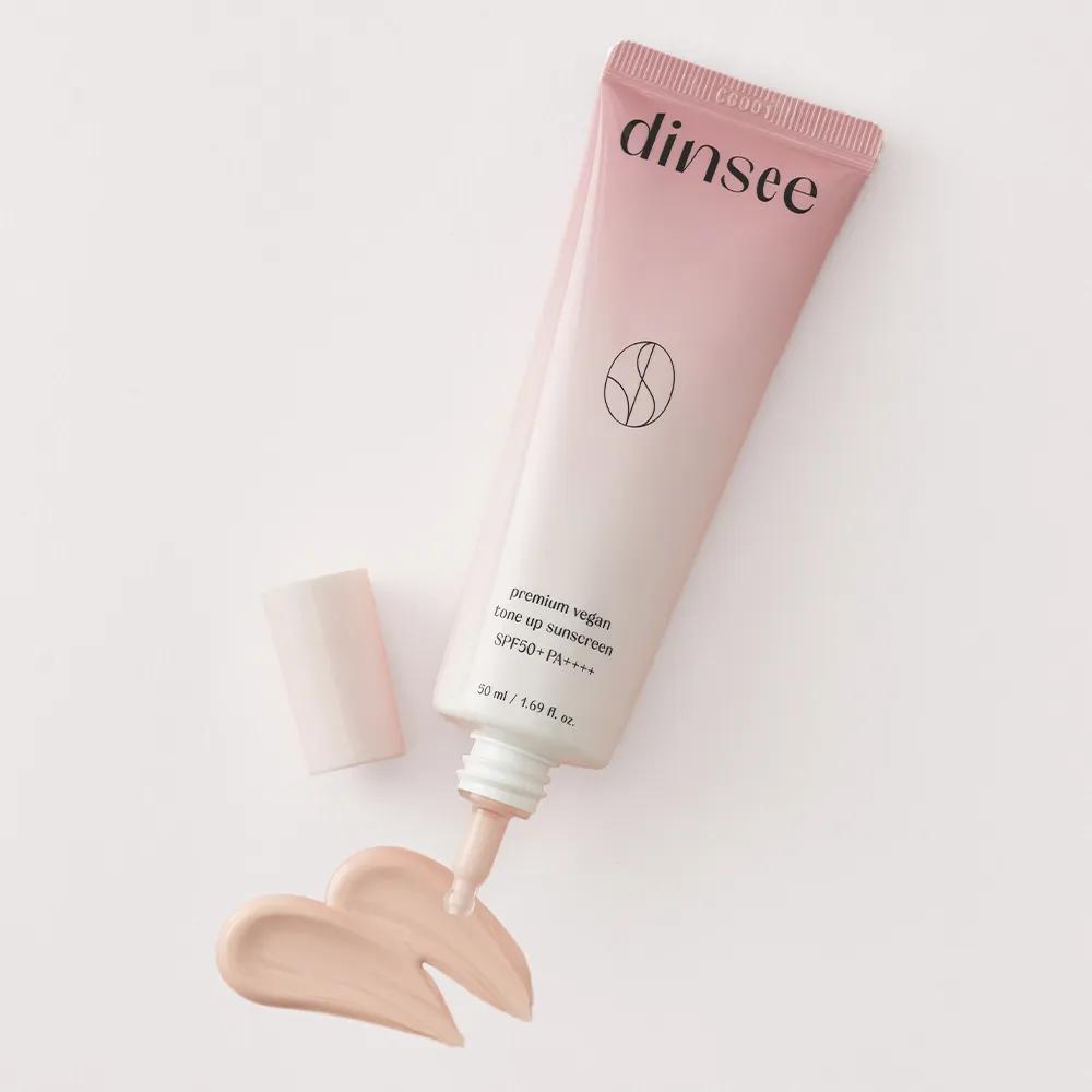 Dinsee Premium Vegan Tone Up Sunscreen 50ml Set (+Cleansing Foam 40ml)