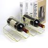 Nordic Black Iron Twotier Wine Holder With Seven Slots For Home Bar Organization
