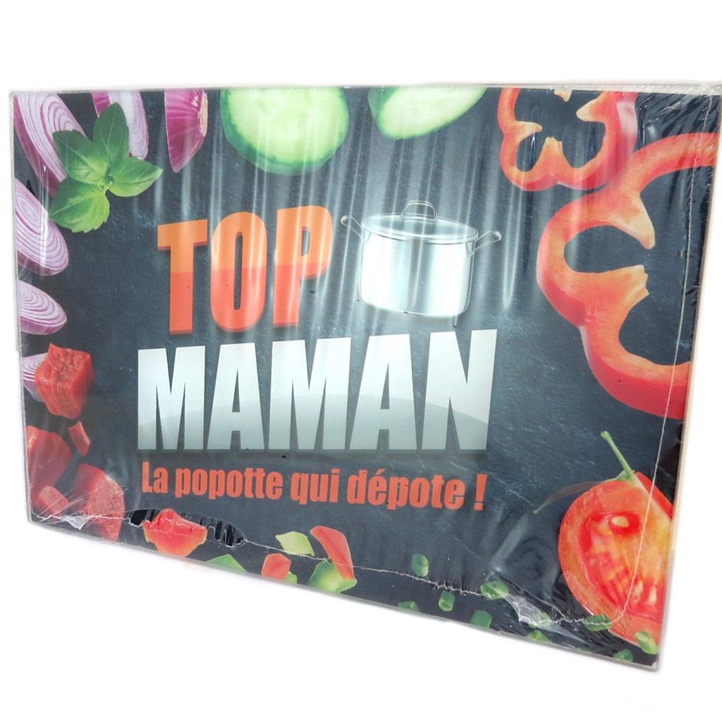 Les Trésors De Lily [P2915] - Cutting Board / Glass Coaster 'Maman' (casserole) - 30x20 Cm