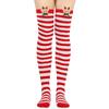 Women Cartoon Plush Elk Bowknot Striped Over Knee Long Socks Thigh High Stockings for Christmas Cosplay Costume Hosiery