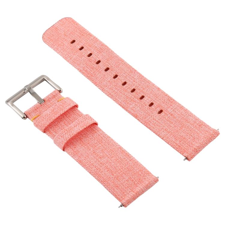 

Simple Fashion Canvas Watch Band for Fitbit Versa / Versa 2(Dark Orange) красный