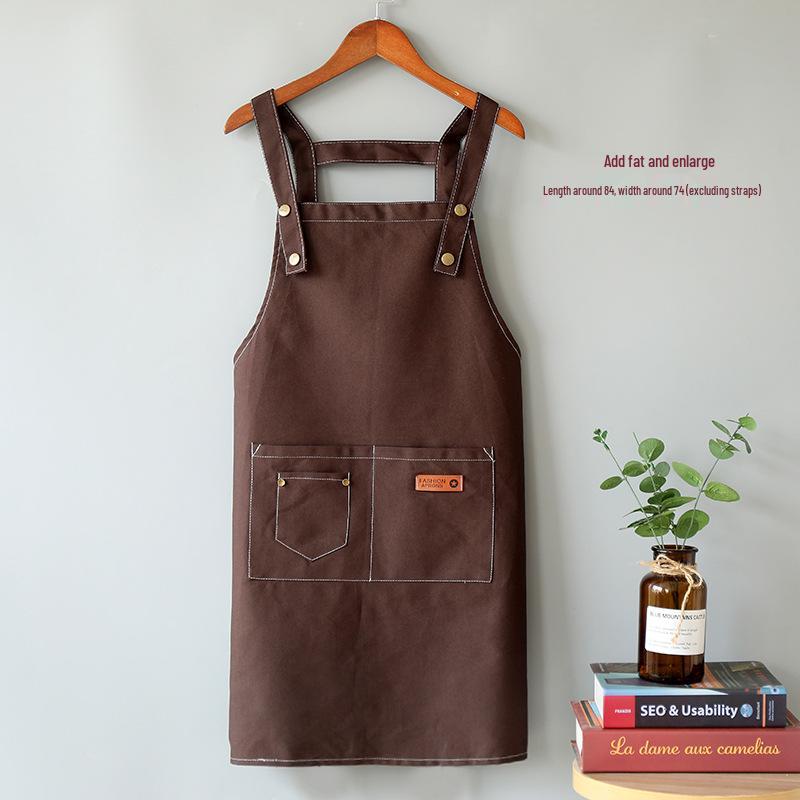 Custom Logo Canvas Apron for Advertising, Milk Tea, Nail Art, Kitchen, and Restaurant Use