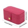 Simple PU Leather Jewelry Storage Box Mini Solid Color Jewelry Display Case Packing Portable Ring Necklace Case Girls