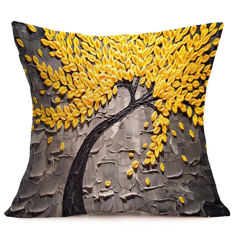 Vintage Flower Pillow Case Cushion Cover Mural Fall Tree Cherry Sofa Decorative Vintage Flower Pillow Case Cushion Cover Mural Fall Tree Cherry Sofa Decorative