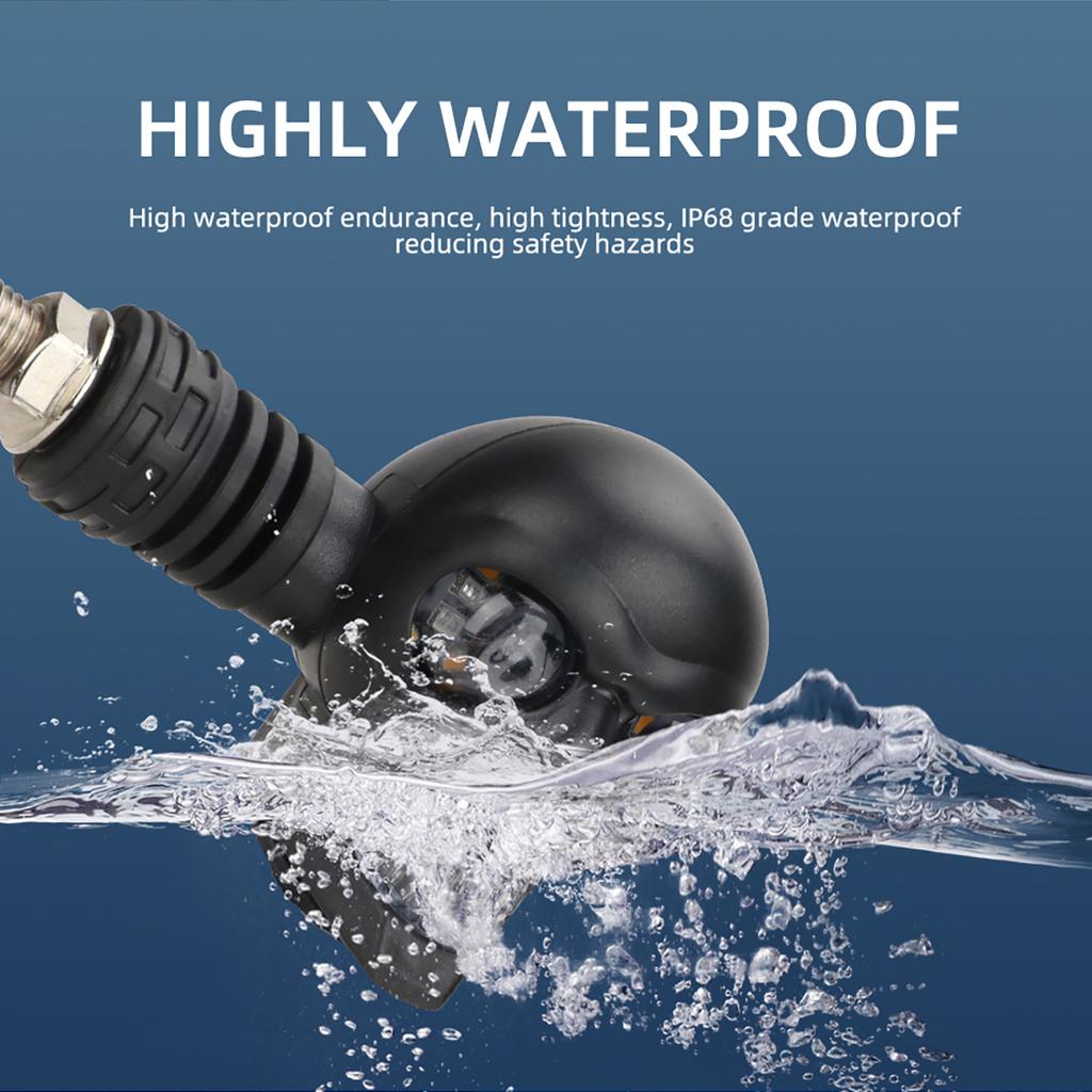 2PCS Motorcycle LED Dual Color Skull Shape Waterproof Fog Light Auxiliary Headlights ATV Scooter Driving For Racer Spotlight