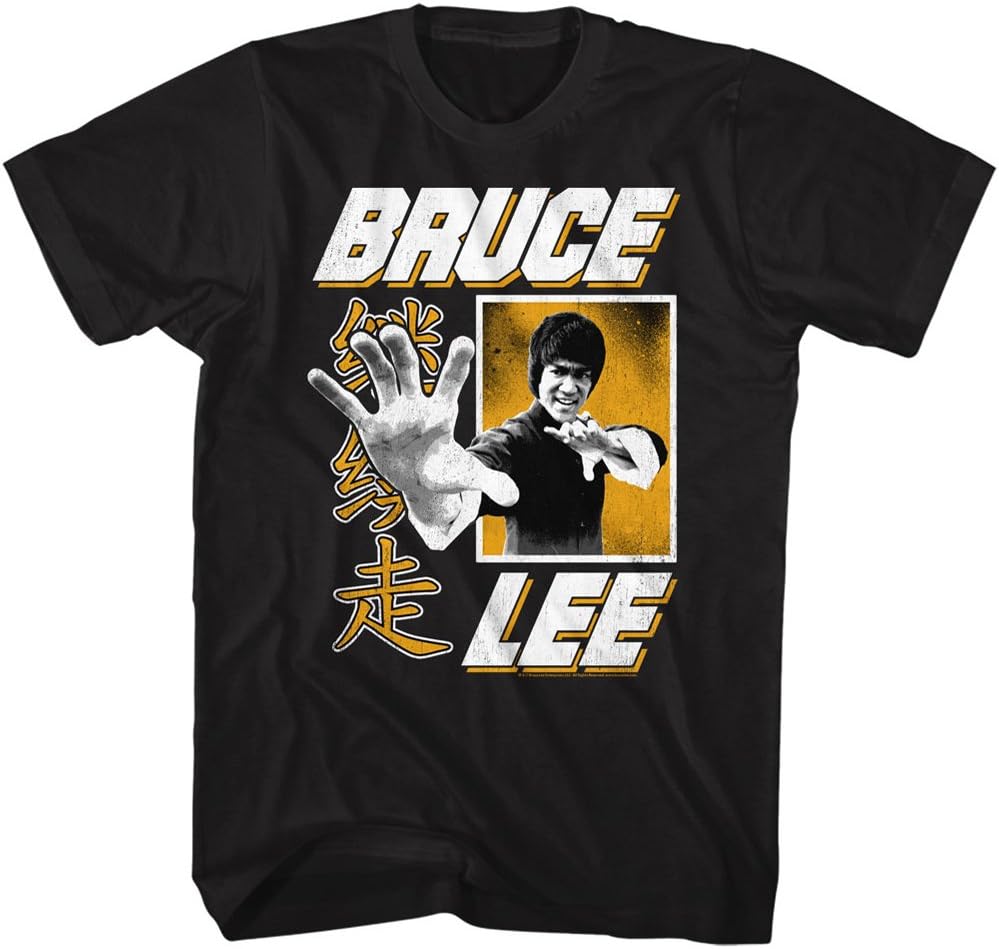 Bruce Lee Hand Black Adult T-Shirt Tee S