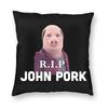 John Pork Is Calling Funny Meme Pillowcase Printing Polyester Cushion Cover Decoration Pillow Case Cover Home Zippered 40*40Cm
