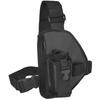 HYSHIKRA Radio Chest Harness, Walkie-Talkie Shoulder Holster with Interior Pocket, Compatible with Kenwood, Icom, Alinco, and Yaesu Radios, Black
