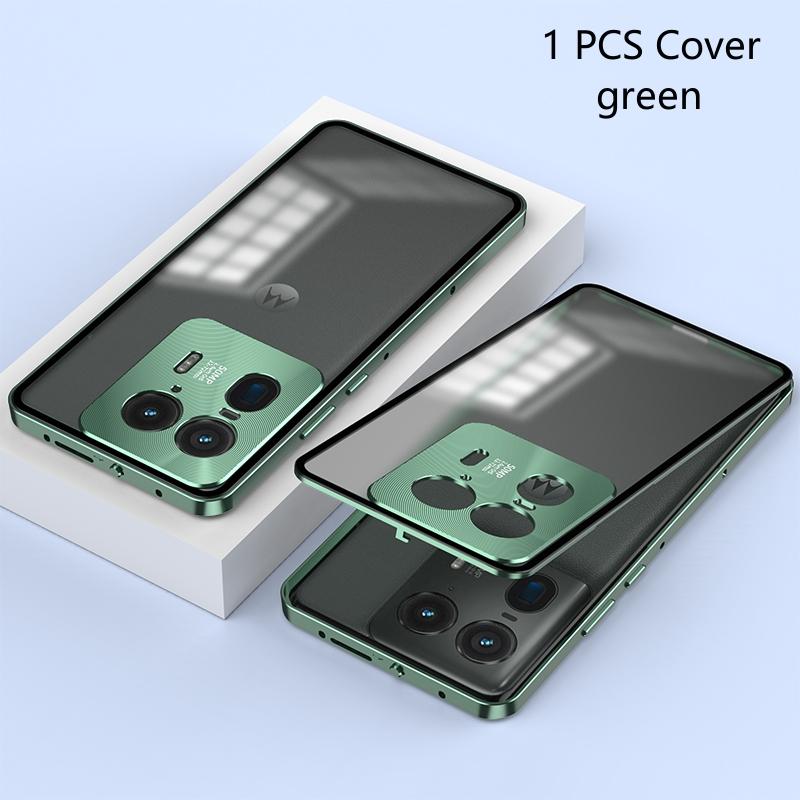 Aluminium Alloy Metal Frame Case For Motorola Edge 50 Ultra Case Matte transparent Acrylic Back Cover For Moto X50 Ultra Bumper