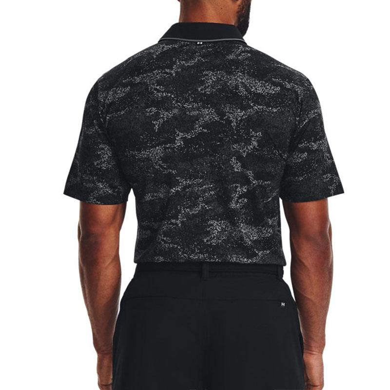 Under Armour Iso Chill Polo Shirts Men's Black Polo Collar Moderate Straight Fit 1377365-001