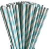 Individually Wrapped Biodegradable Striped Paper Straws