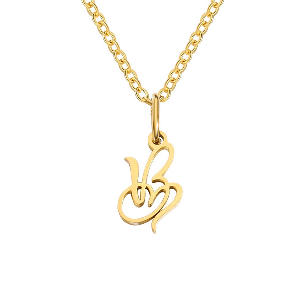 St. Delan Versatile 26-Letter Stainless Steel DIY Necklace Pendant