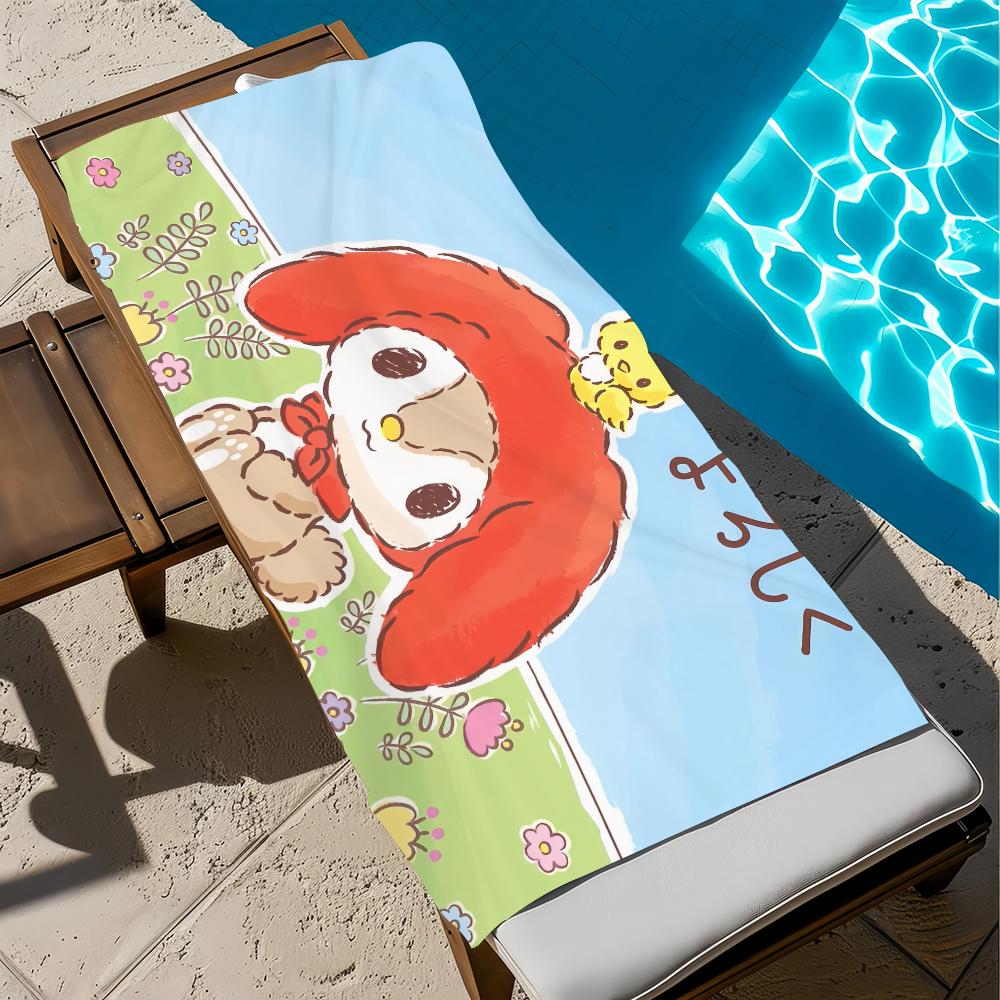 l-Littleforestfellow-W CUTE ANIME Towel Beach Quick Dry Soft Pool Towels Gift for Travel Gym Shower Camping sports