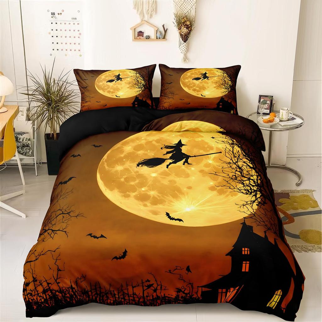 Night Sky Duvet Cover Set Queen King Size Lightweight Quilt Covers Bedroom Decor Starry Design Sky Bedspread Covers No Comforter
