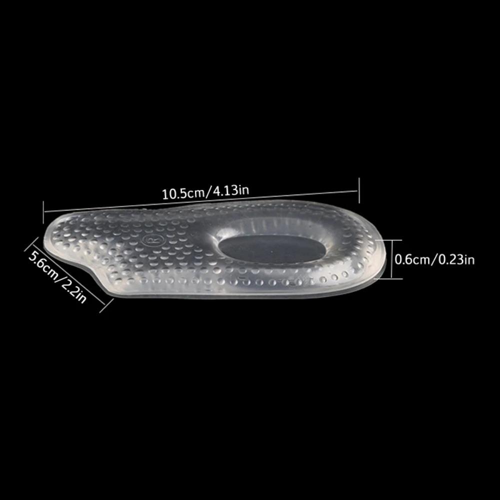 1Pair Soft Silicone Gel Heel Pad Cushion Calcaneal Spur Heel Spur Shock Absorption Relief Pain Heel Cup Self-adhesive Inserts