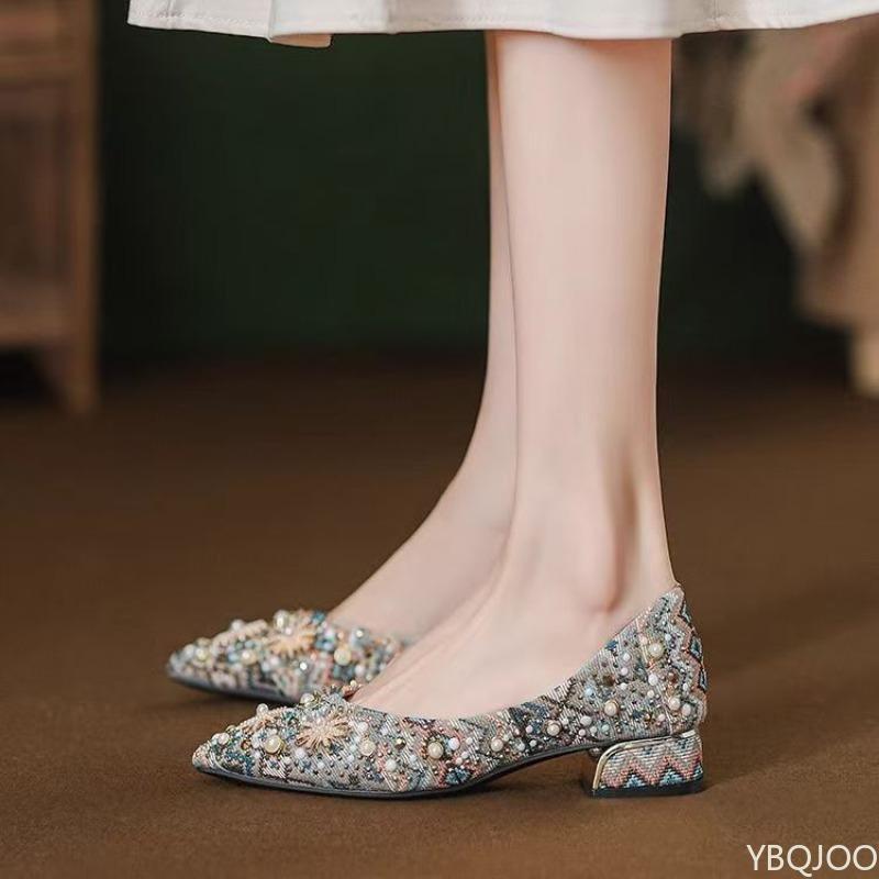 Women's Retro comfortable shoes New 2025 spring Pointed Toe Fashionable versatile Women Flats Classic Elegant minimalist Shoes