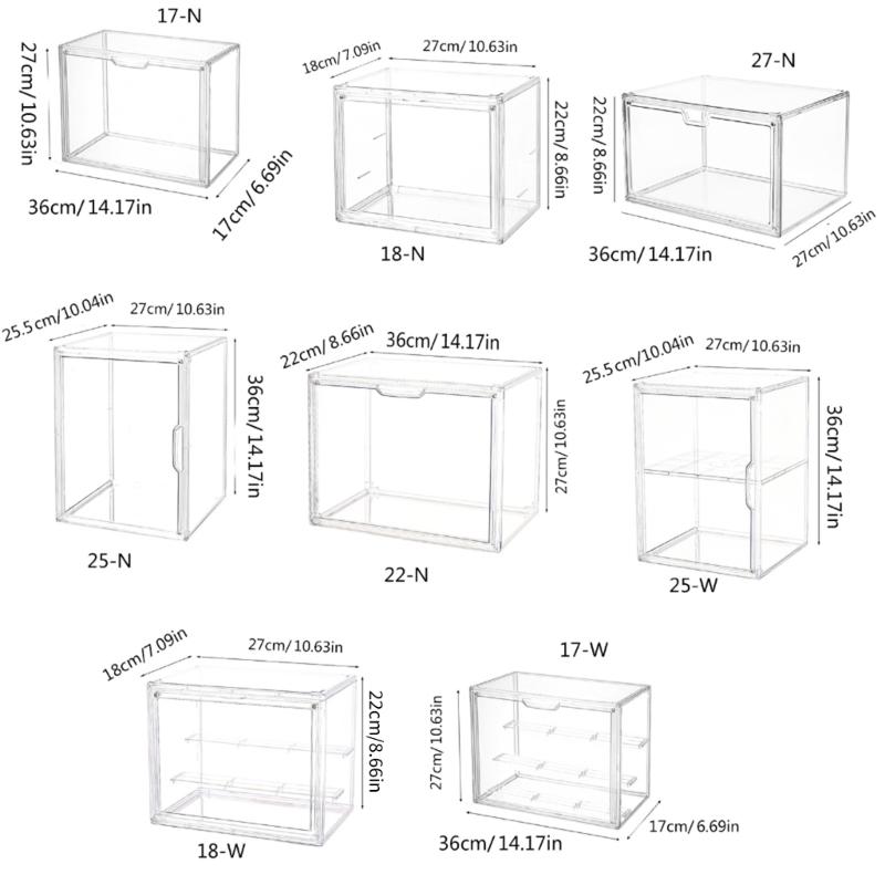 Clear Toy Organizers Showcases Box Dustproof Spacious Interior for Model Collections Home Decoration Display Shelf