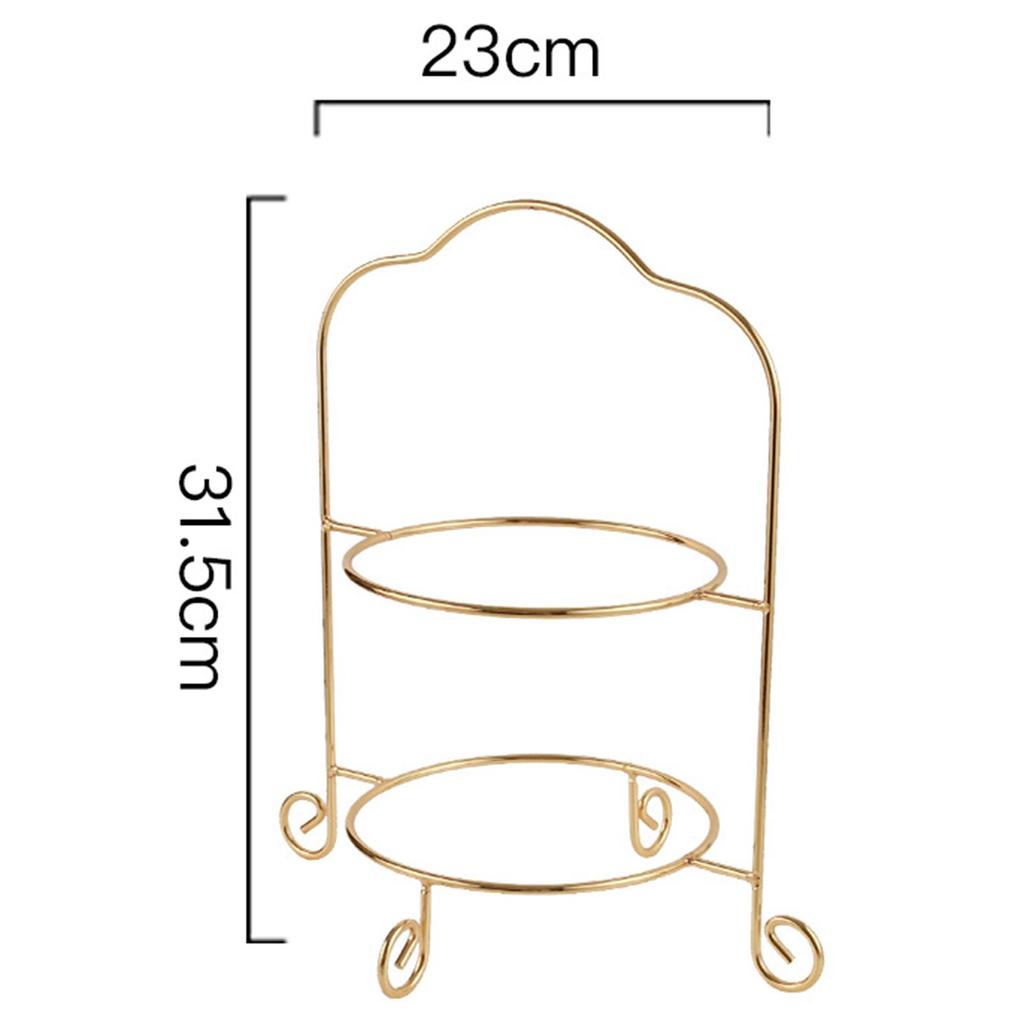 2 Tiered Cupcake Display Rack Metal Cake Stand for Tea Party Birthday Wedding Dessert Pastry Cookie Display Stand