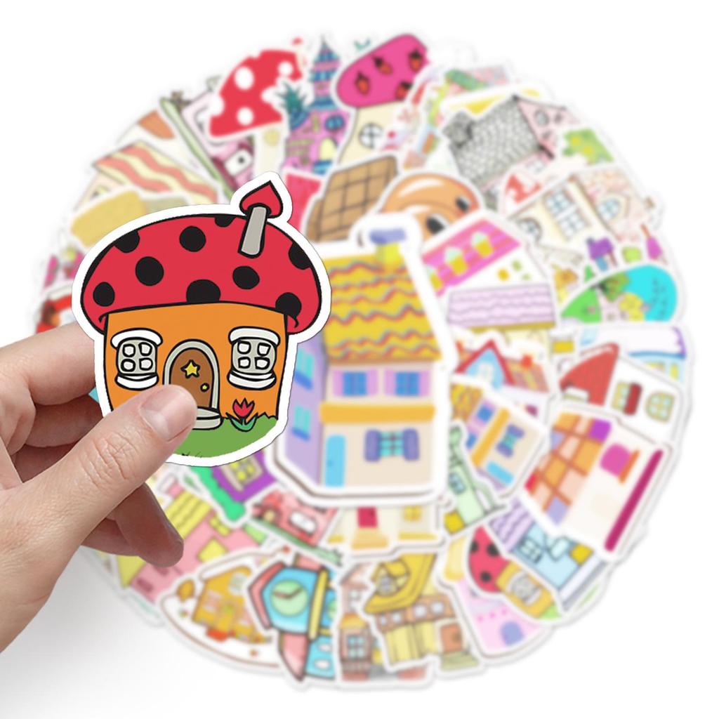 50-Pack Creative Cartoon Waterproof Stickers for Luggage, Scooters, Tablets, and Computers