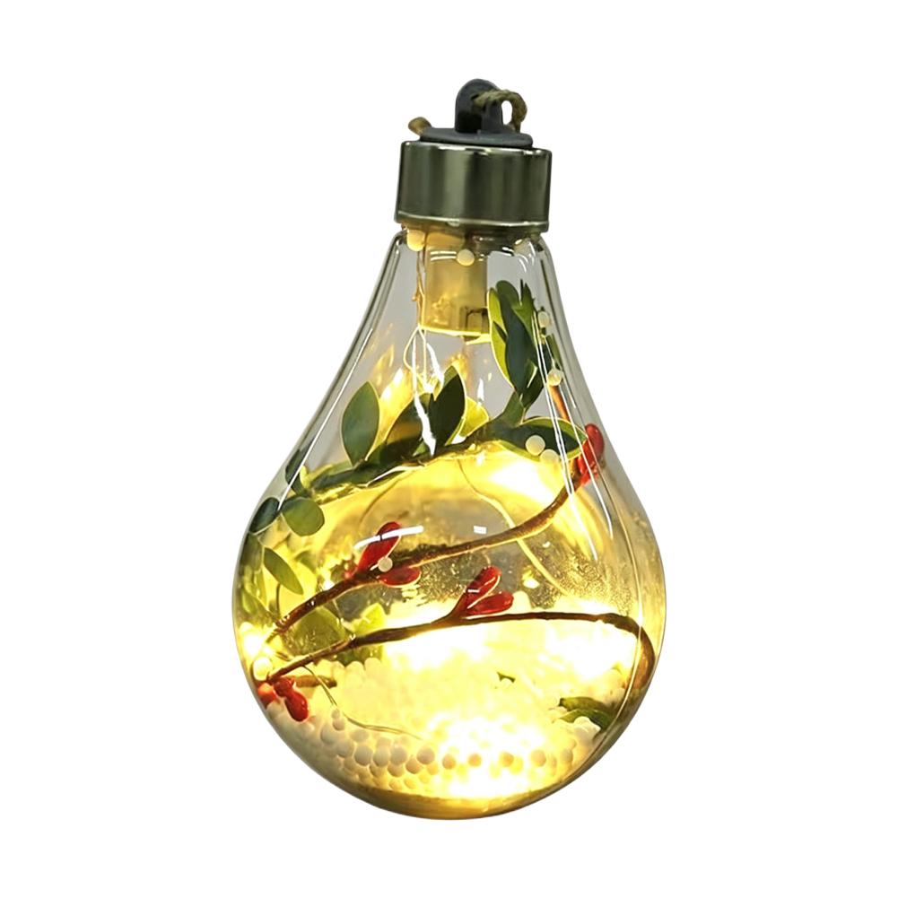 LED Christmas Ball Lights Transparent Christmas Ornament Lamp Bulb For Home Party Decoration Pendant Kid Adult Festival Gifts