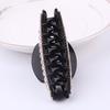 Elegant Women Rhinestone Faux Pearl Hair Claw Hairpin Ponytail Holder Accessory