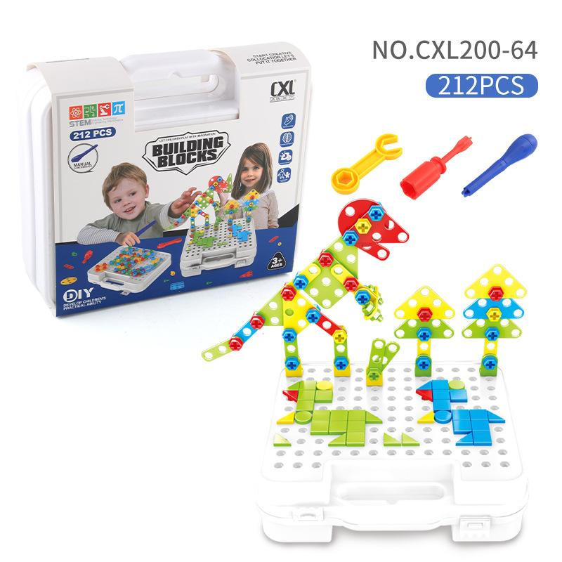 Children'S Screw Toys, Variable Nuts Building Block Disassembly And Assembly Creative Diy Science And Education Toolbox Set