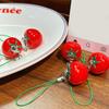 Dekorativer Anhänger mit Lanyard 1:1 Realistischer Roter Tomatenförmiger Schlüsselanhänger Taschenanhänger Handy-Hängeornament