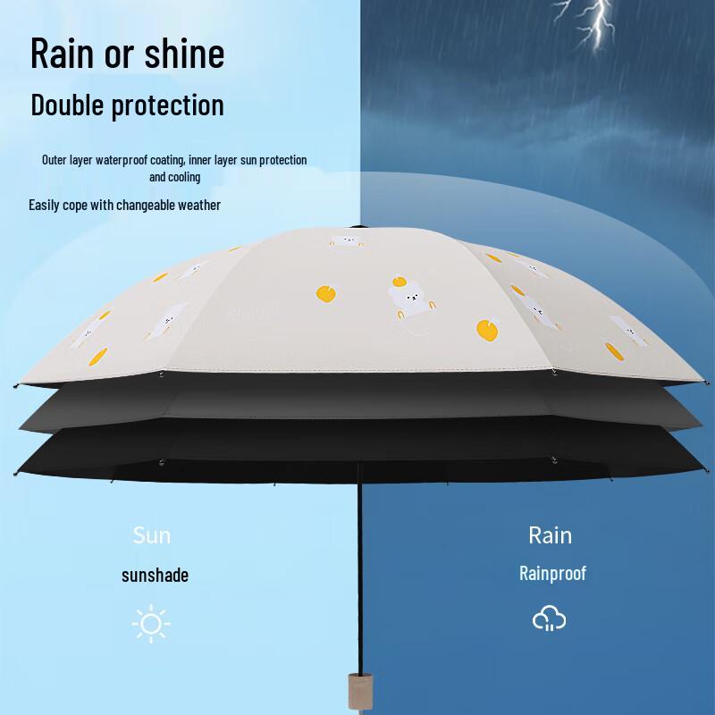 YUBAO 8K Folding Cartoon Anti-UV Umbrella