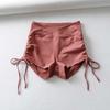 2023 Summer Women's Sexy Butt-Lifting Yoga Shorts with High Waist and Drawstring Tie