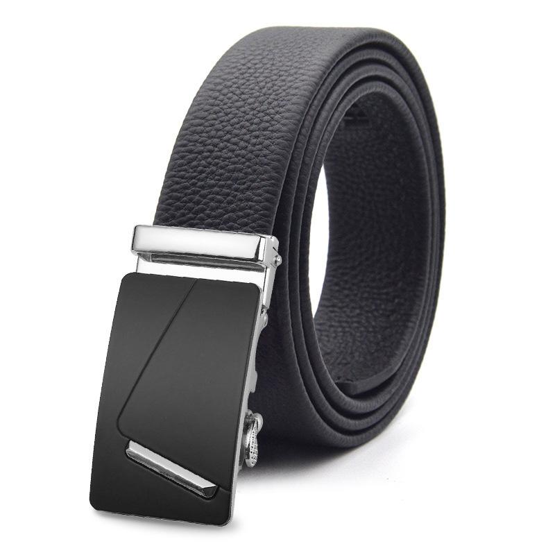 Leather Belt Men's First Cowhide Business Gift Belt Men's Belt Automatic Buckle