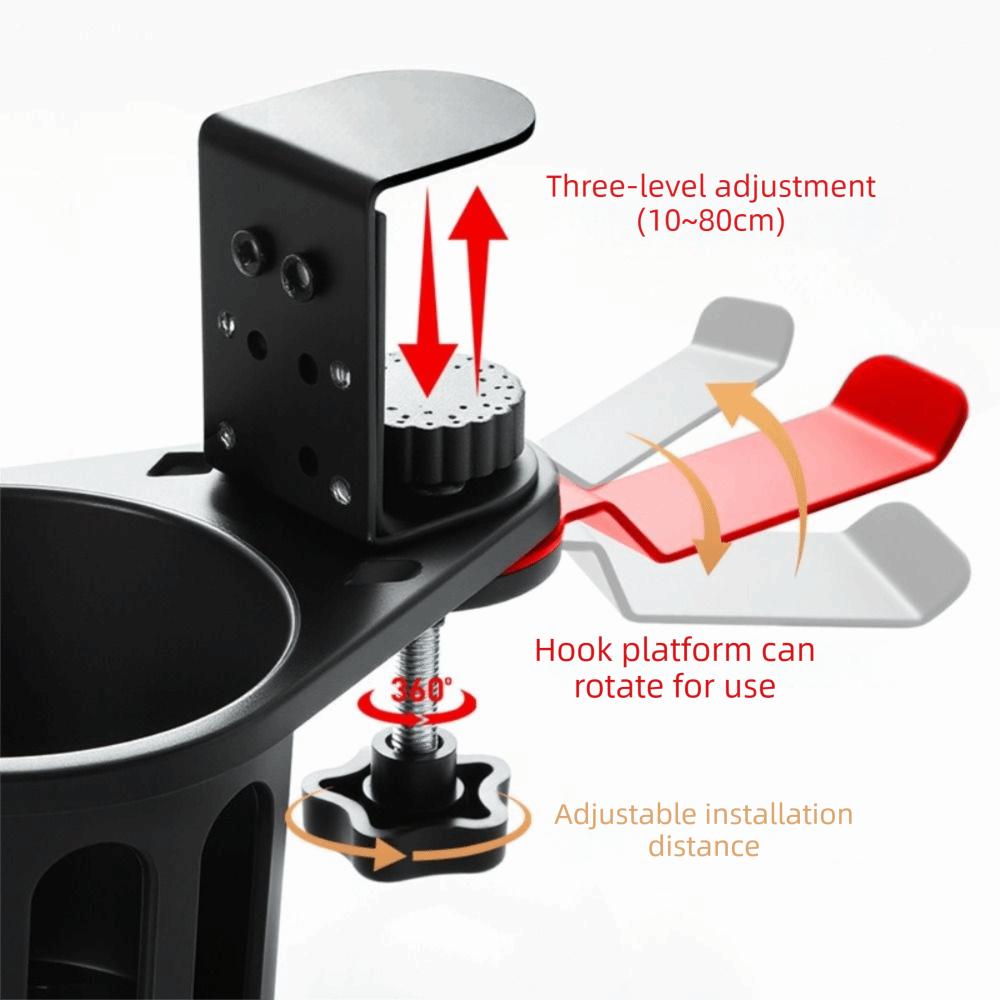 Adjustable Cup Holder 360 Degree Rotating Anti Spill Desk Mug Bracket Anti Fall Design Non Slip Table Cup Holder Office Desk Cup Holders 5
