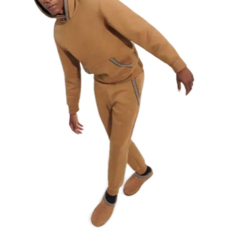 UGG Tasman Hoodie Solid Color Fitted Long Sleeve Sweatshirt Men Hoodies Brown 1147090-CHE