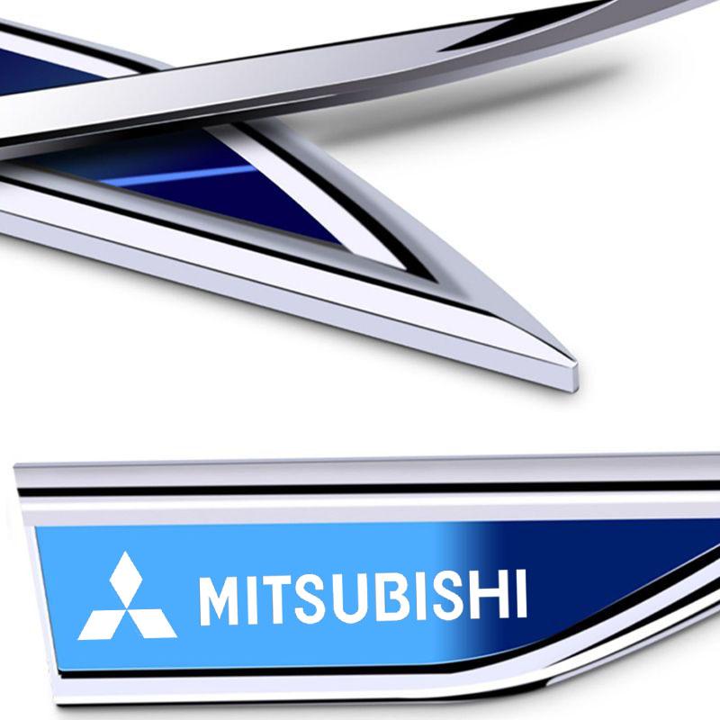 Adesivo Metallico Protettivo per Carrozzeria Auto Emblema Lama Laterale Parafango Auto per Mitsubishi ASX Pajero Outlander L200 EVO Lancer EX Accessori