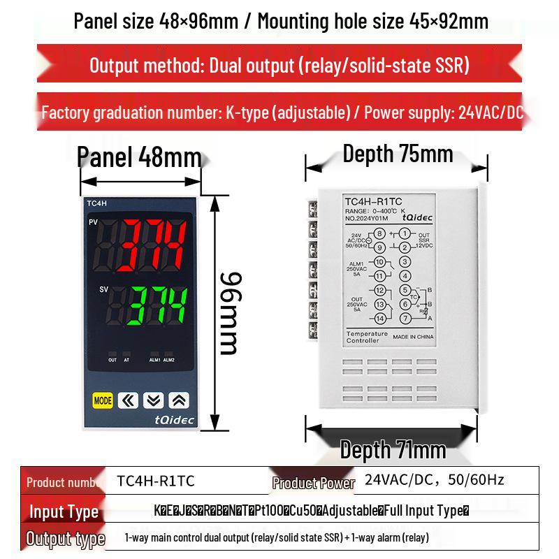 Taichuan TC4H Digital PID Temperature Controller with Multi-Input Display