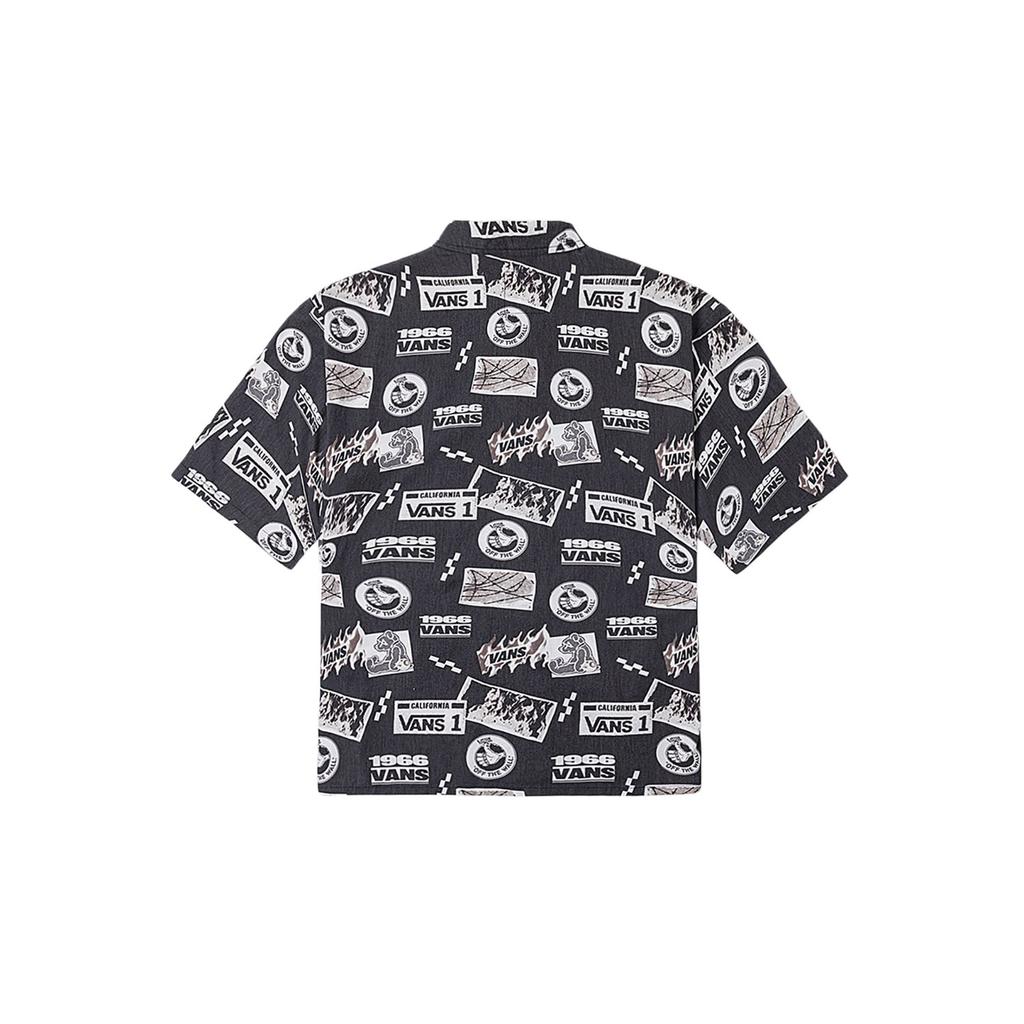 Vans Casualowa Moda Minimalistyczna Koszula z Krótkim Rękawem Męskie koszule Czarna VN000NMAEDS