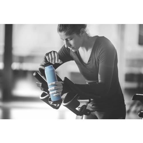 Tiger Vacuum Sahara Stainless Steel Water Bottle, 600ml, with Slanted Handle, Lightweight, Direct Drinking, Pink, MCZ-A060P