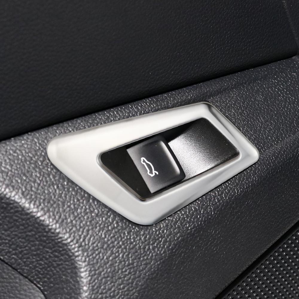 For Volkswagen VW Troc T-Roc 2018 - 2023 LHD Rear Trunk Switch Button Frame Cover Decoration Sticker Interior Accessories