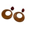 Maillard Coffee Retro Heart Hong Kong Style Versatile Stud Earrings - Niche Fashion Design
