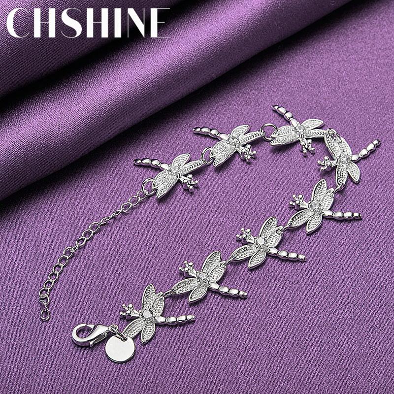CHSHINE 925 Sterling Silber Libelle Kette Armband Für Frauen Männer Hochzeit Party Hohe Qualität Mode Charme Schmuck