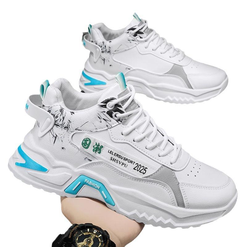 Putian Men's Shoes In Autumn and Summer New High-top Shoes for Men's Sports and Casual Running Shoes for Men's Daddy's Trendy Shoes